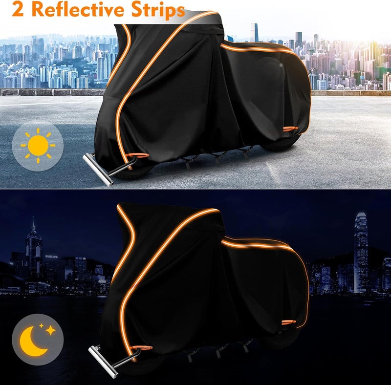BIGACOVER 420D Waterproof Motorcycle Cover for Indian Scout,101 Scout,Scout Sixty,Scout Rogue,Scout Rogue Sixty,Scout Classic,Windproof Heavy Duty Outdoor Bike Cover - Image 5